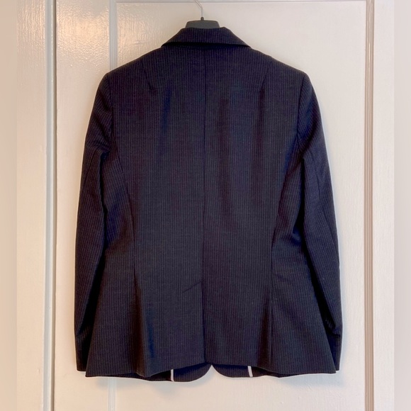 Club Monaco Manhattan Tex Blazer - Navy Pinstripe - Size 2 - Picture 2 of 4